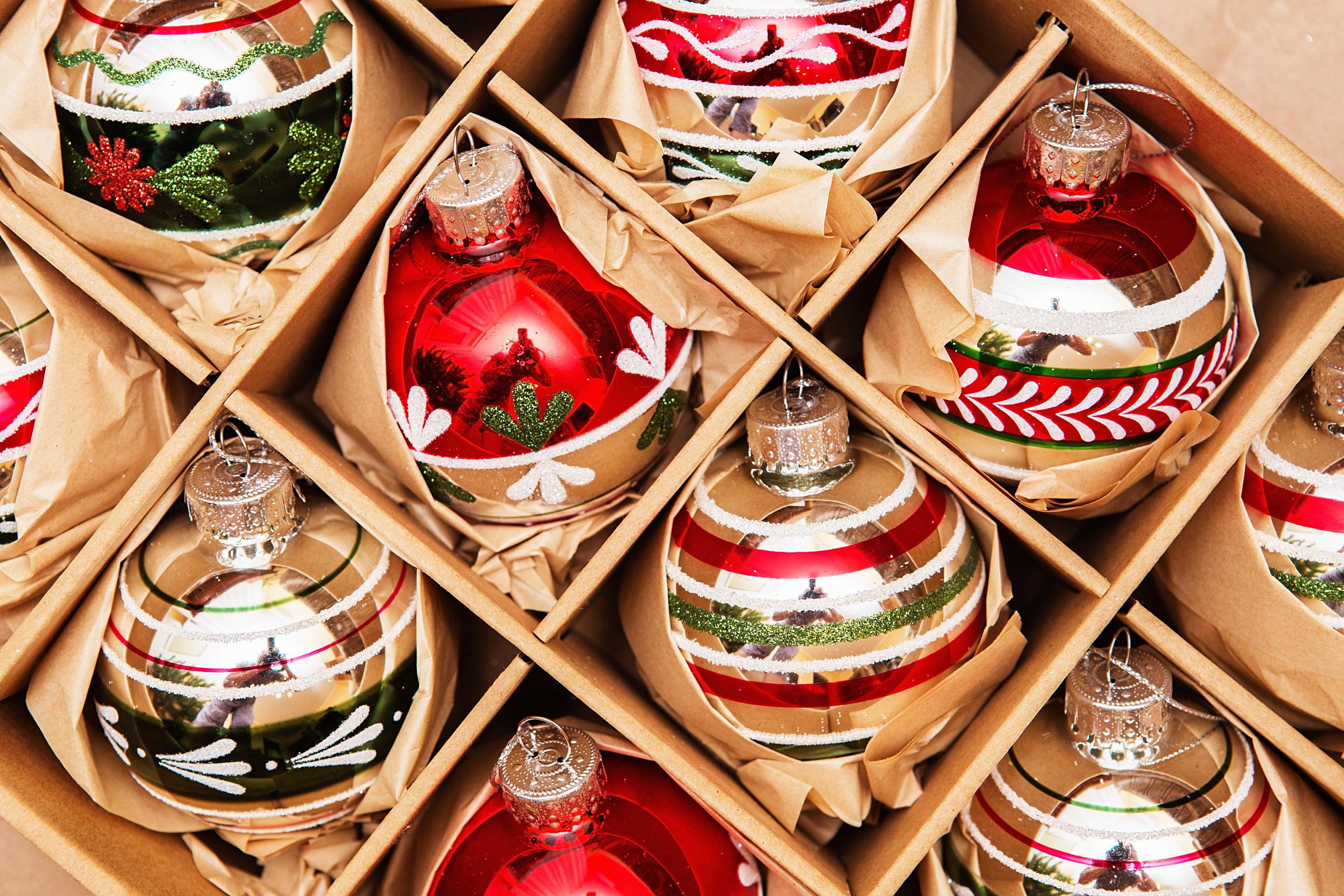 Holiday ornament storage perfect for easy organization.