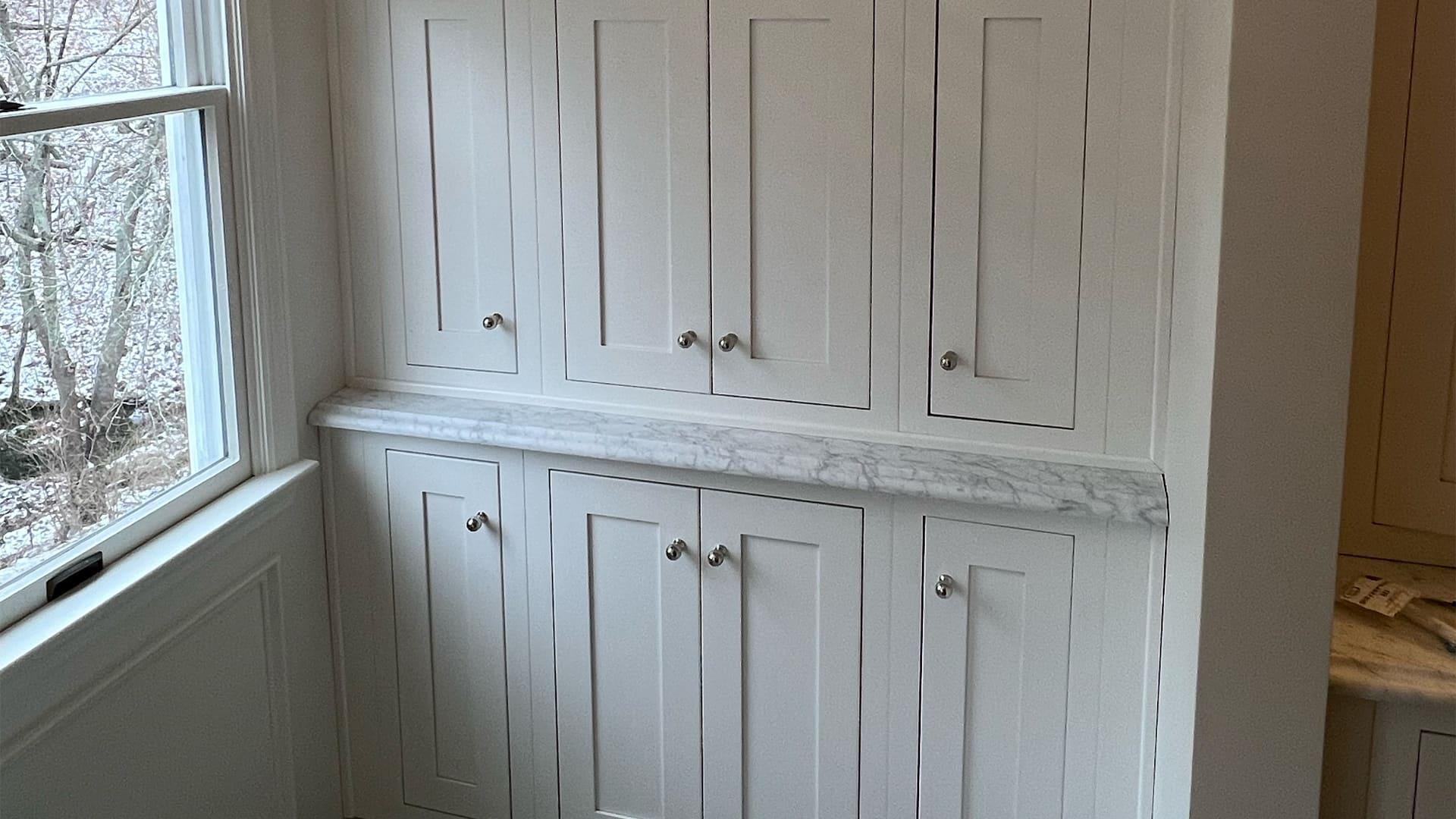 White cabinets