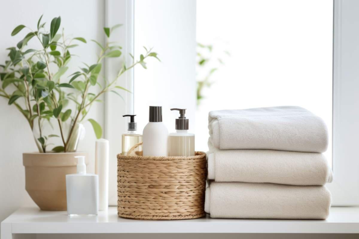 Focal points in neutral bathroom