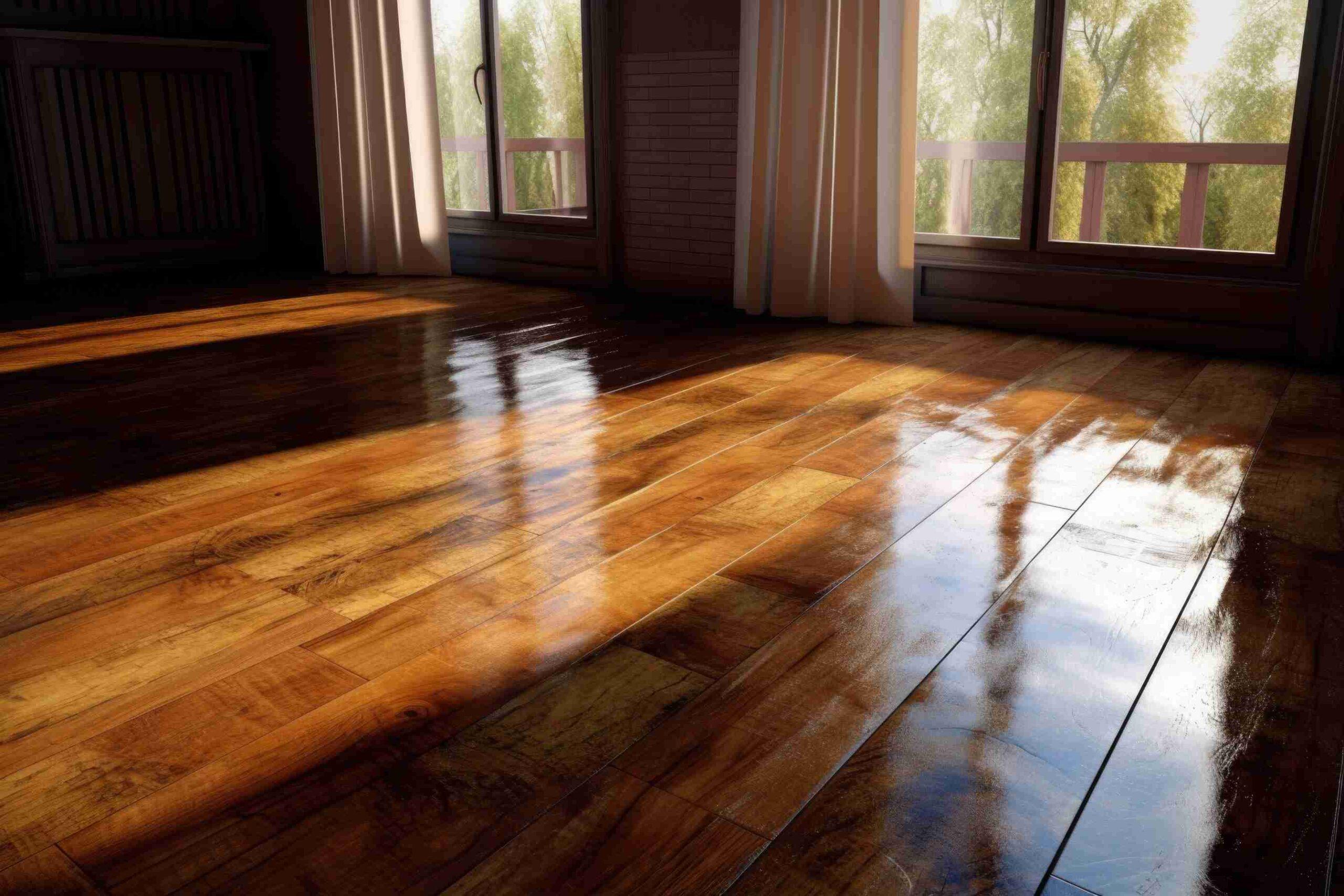 Hardwood floor installation finished 