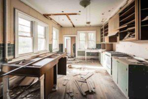 Kitchen cabinets removal