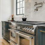 stainless steel stove brass hardware