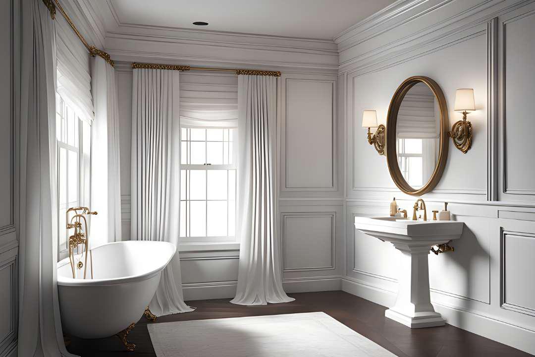 Bathroom with wall trim