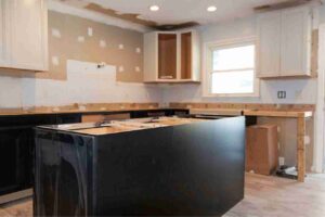 Removing kitchen cabinets