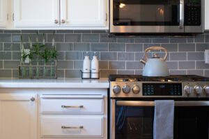 backsplash ideas kitchen design gray tile